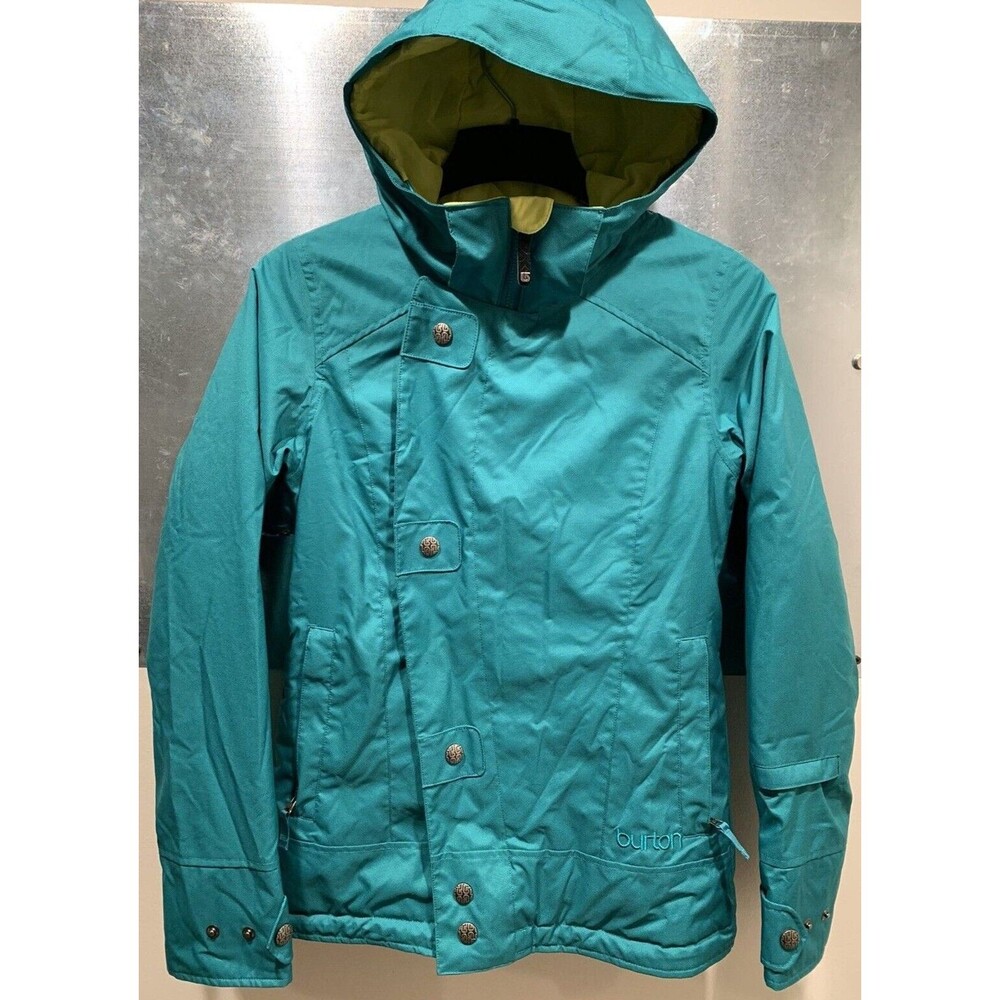 Ski Snowboard Insulated Parka Jacket Burton Dryride Juniors Small Teal Full Zip